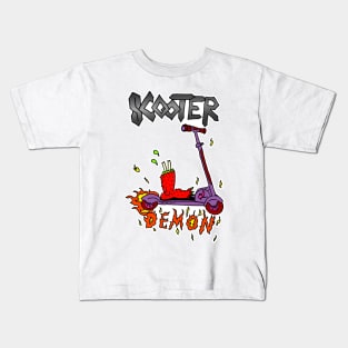 SCOOTER DEMON Kids T-Shirt